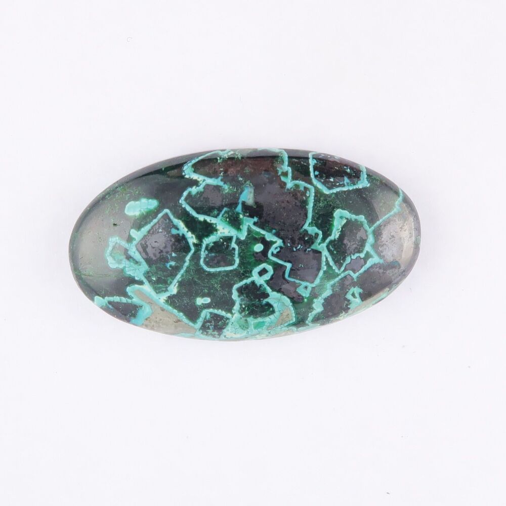 Chrysocolla & chalcocite cabochon - 4214