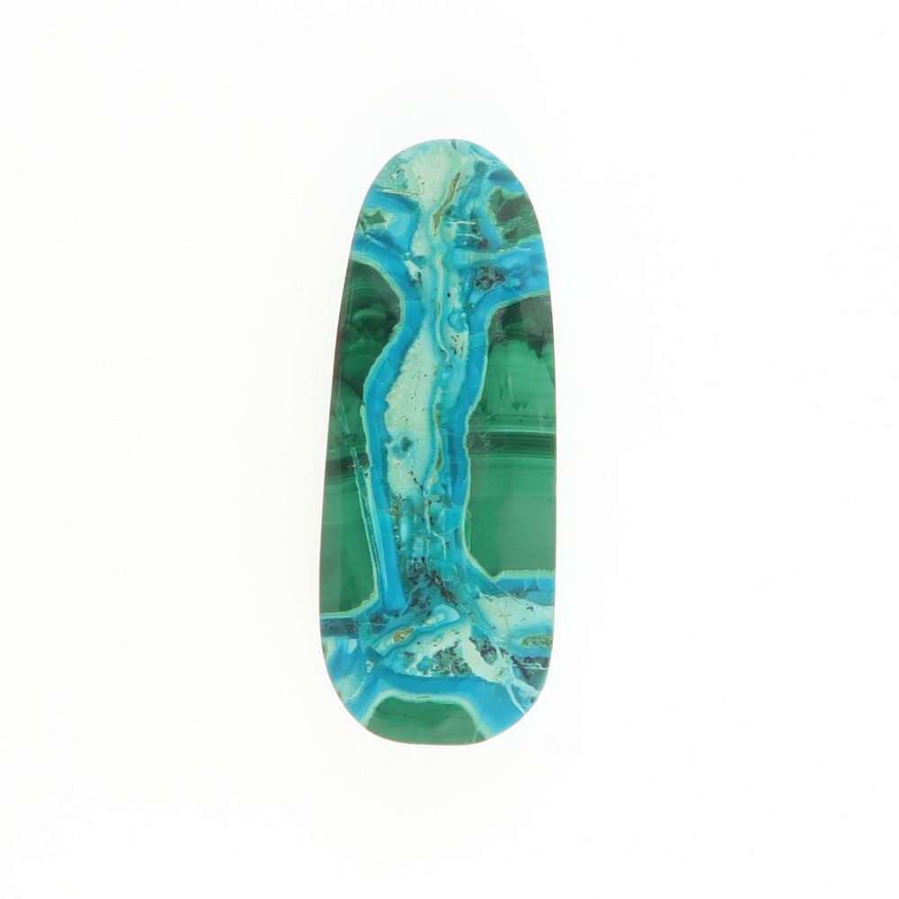 Malachite & chrysocolla cabochon - 4529