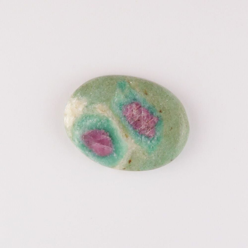 Ruby in kyanite & fuchsite cabochon - 4414