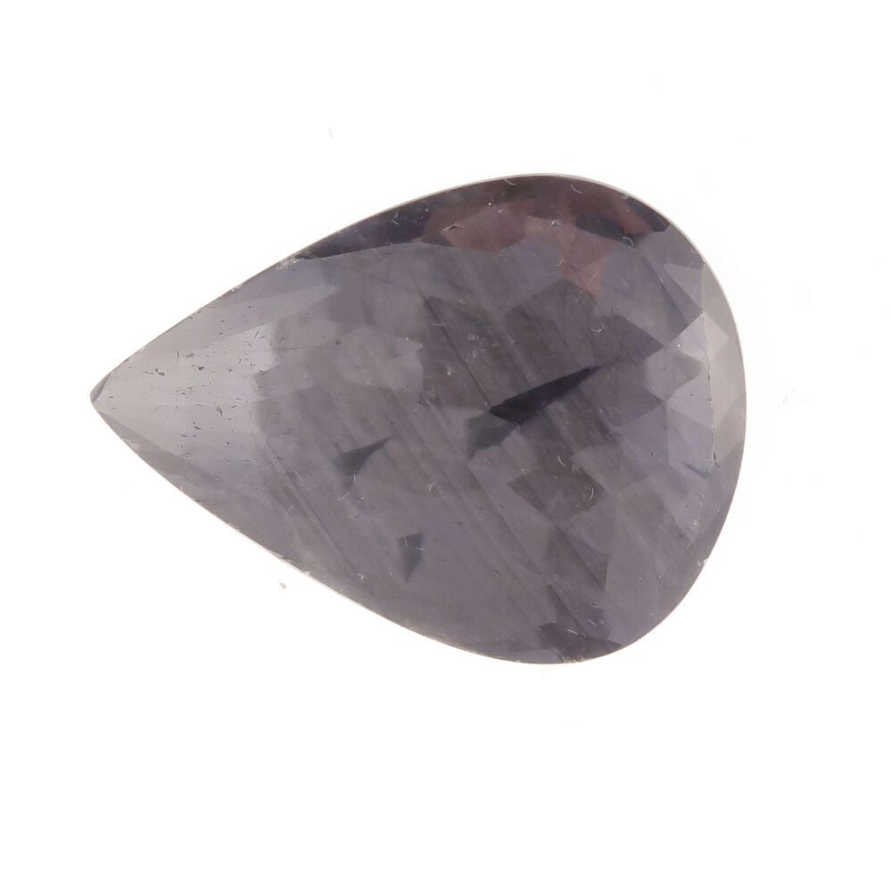 Sapphire faceted top grey sheen - 4331