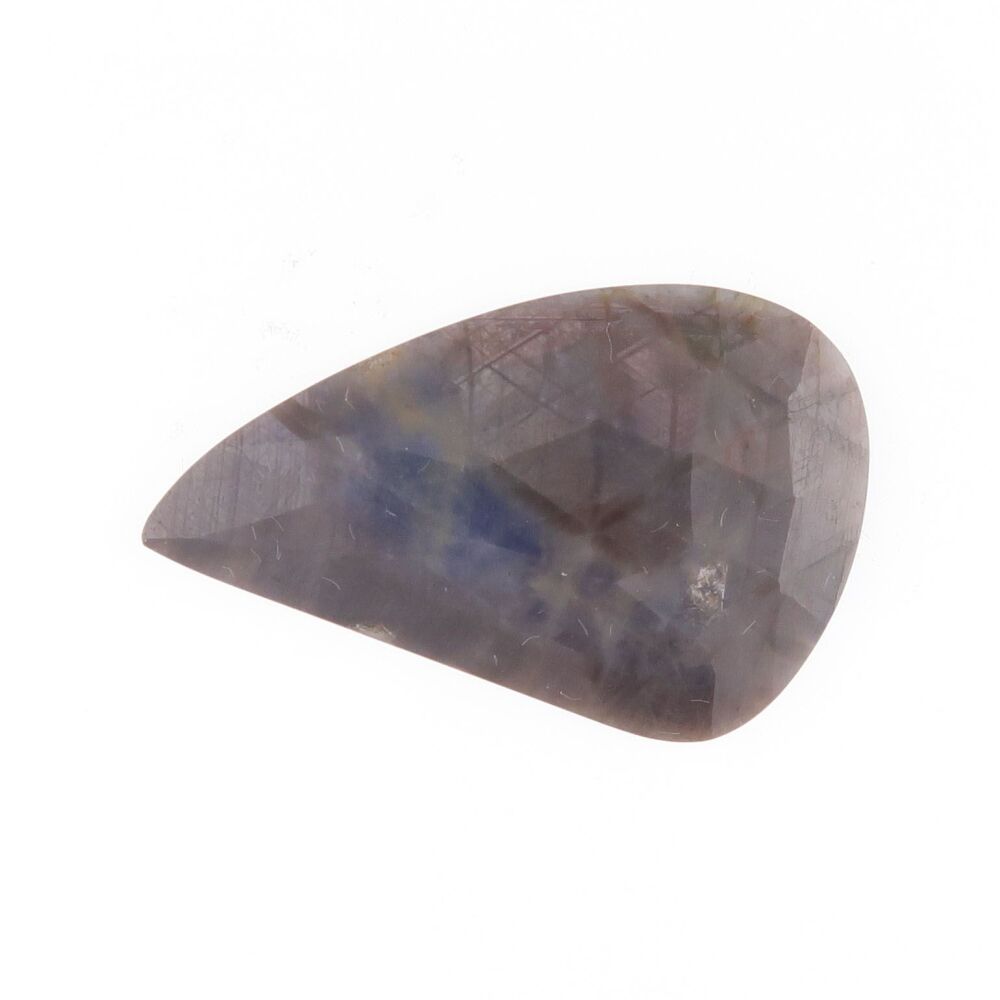 Sapphire blue with grey sheen facet top - 1821