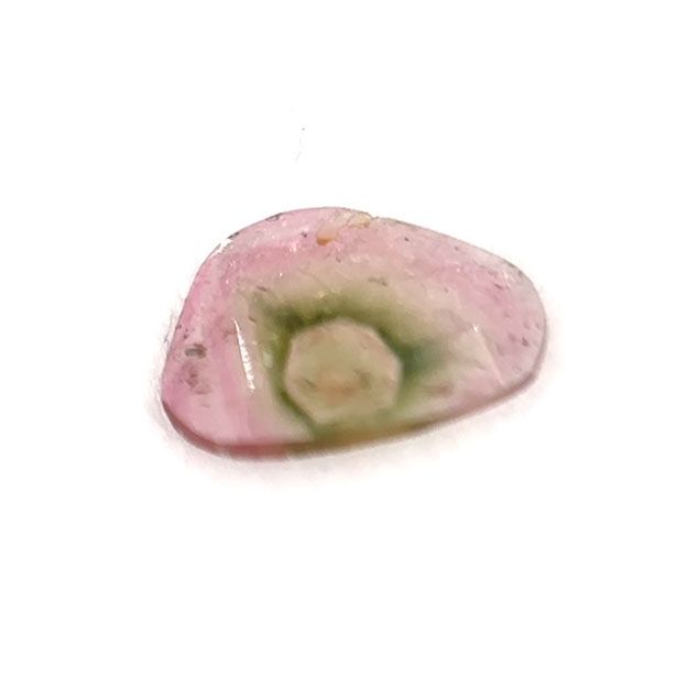 Tourmaline with multicolour growth pattern facet top - 4359
