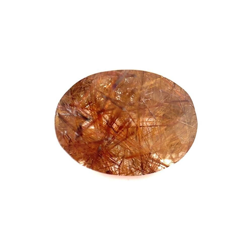 Rutilated quartz faceted stone - 2942