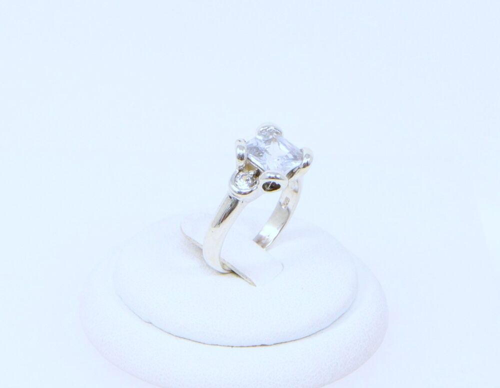 Silver & Crystal Statement Ring  #2726