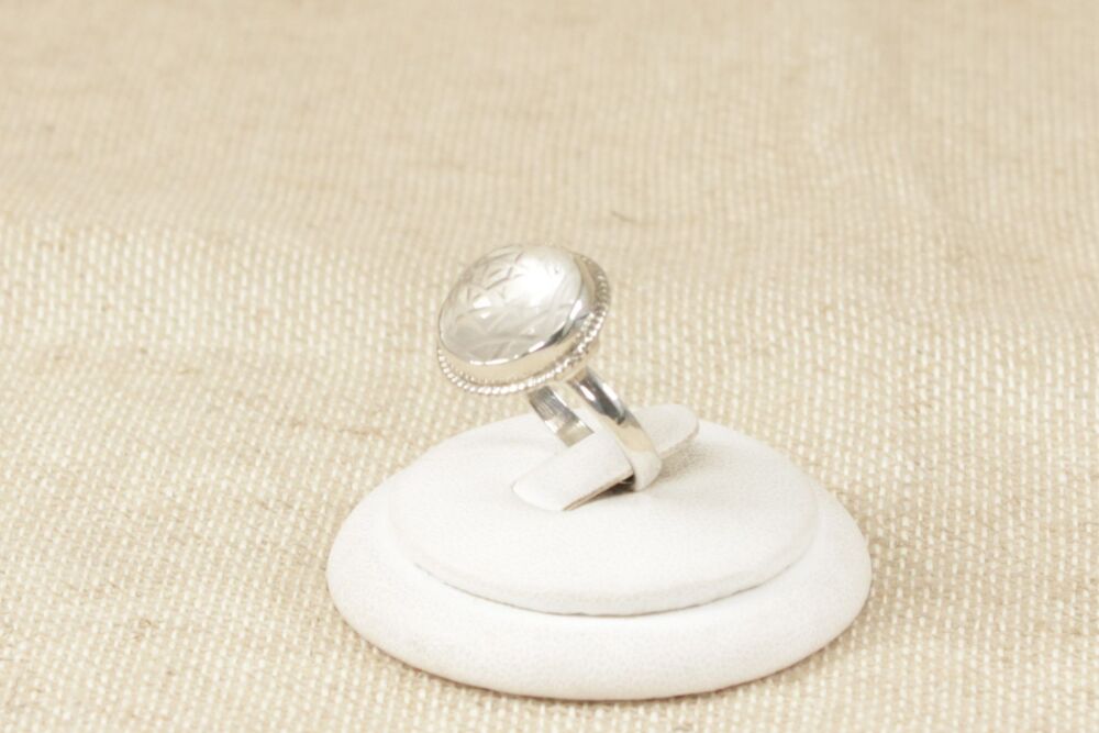 Silver & Quartz Statement Ring  #2900