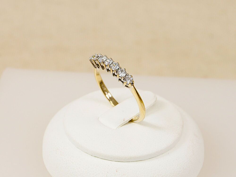 9ct Gold Cubic Zirconia Half Eternity Ring  #3070