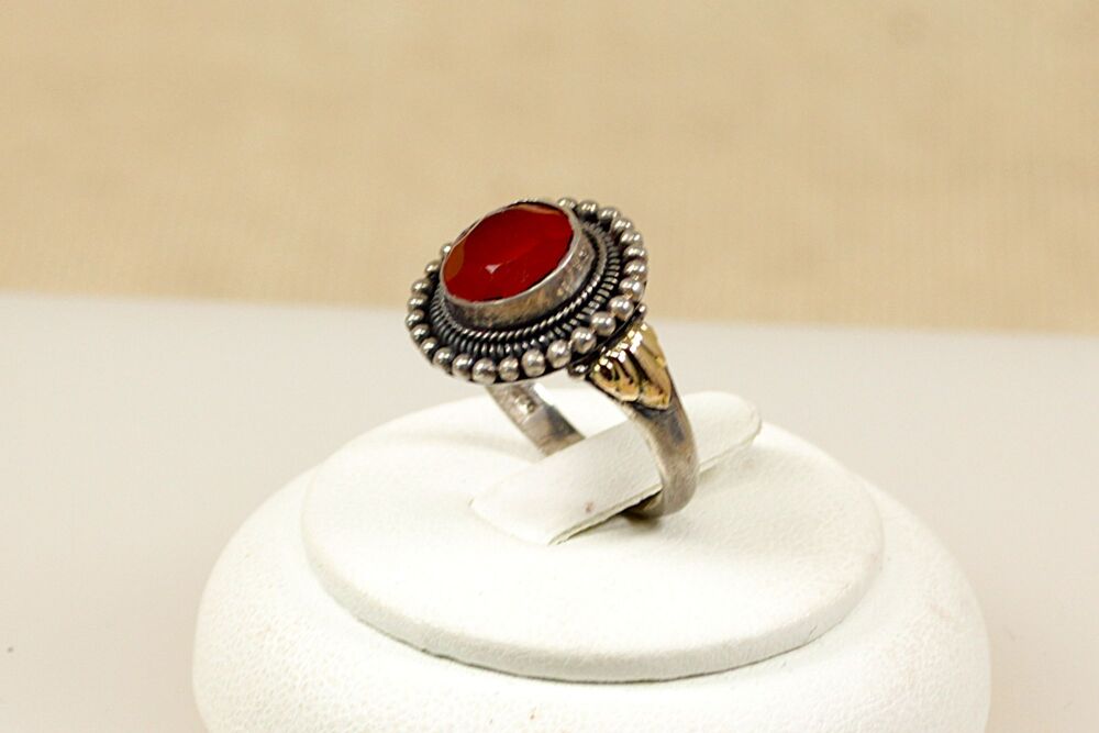 Vintage Silver & Carnelian Ring  #3006