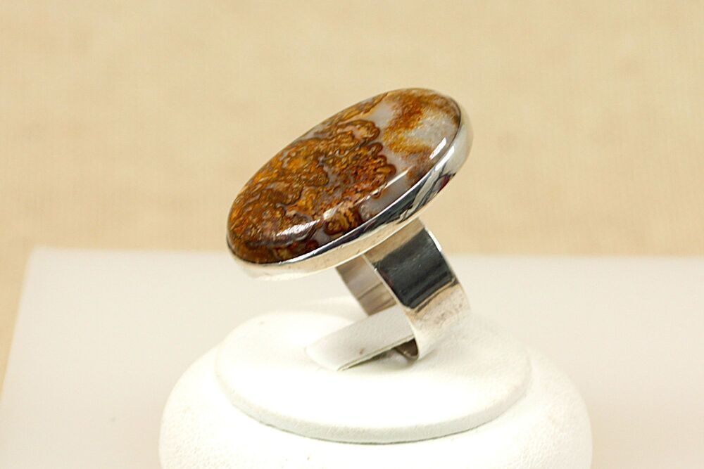 Silver Ocean Jasper Designer Ring   #2978