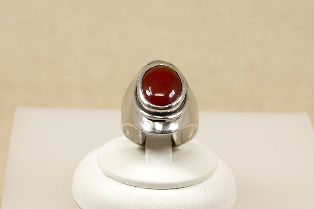 Silver & Carnelian Statement Ring  #2979