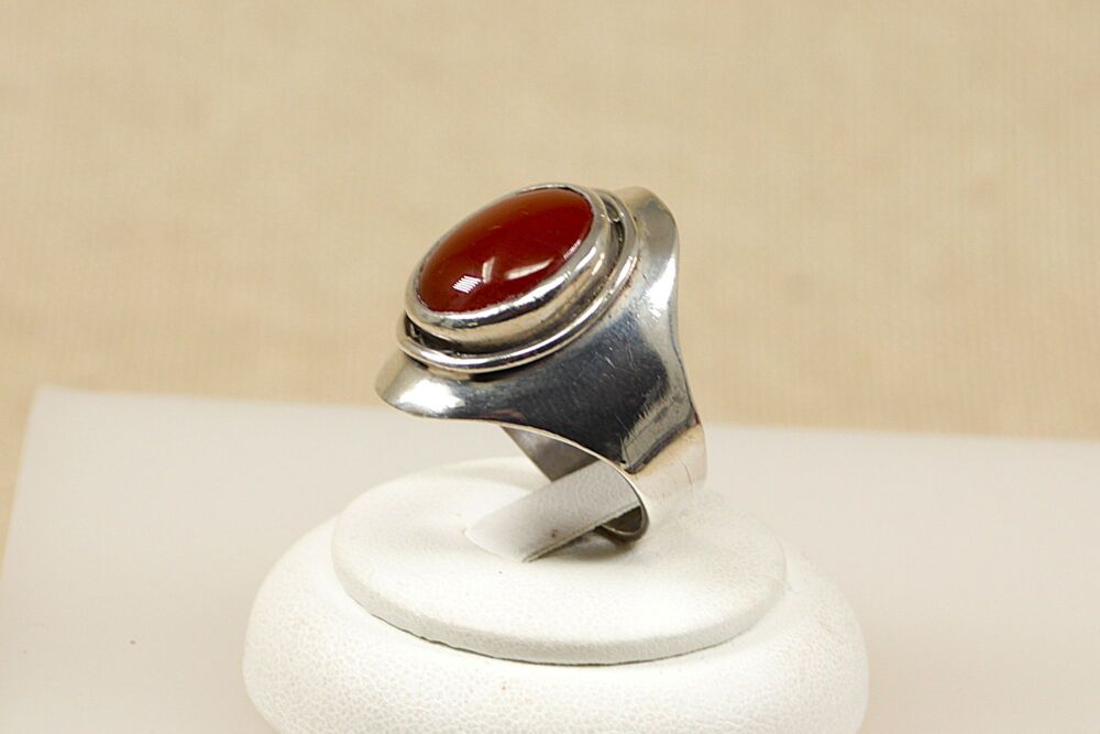 Silver & Carnelian Statement Ring  #2979