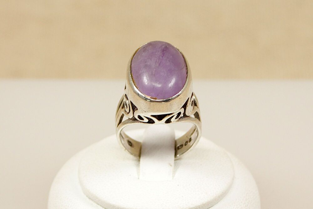 Vintage Silver and Amethyst Statement Ring  #3483