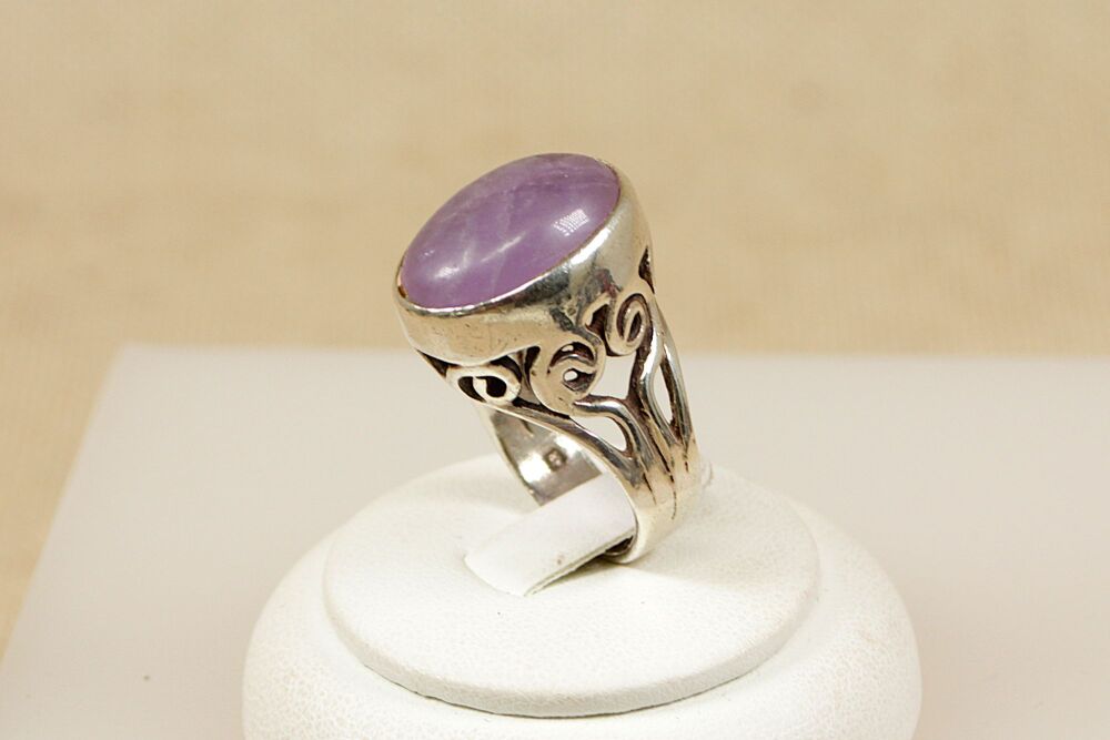 Vintage Silver and Amethyst Statement Ring  #3483