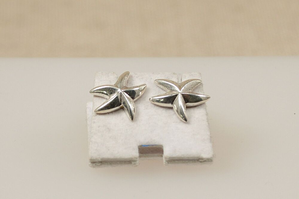 Silver Starfish design Stud Earrings  #3133