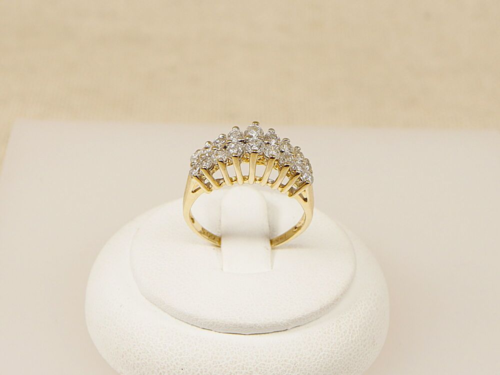 14ct Gold Diamond Cluster Ring  #3661