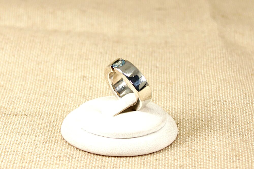 Silver & Topaz Statement Ring  #1479