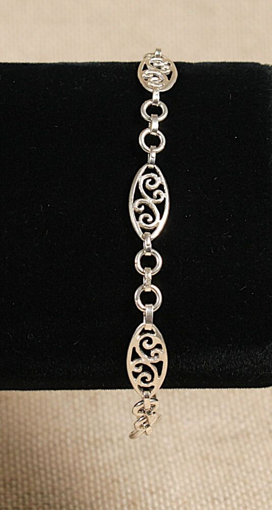 Silver Filigree Bracelet    #3889