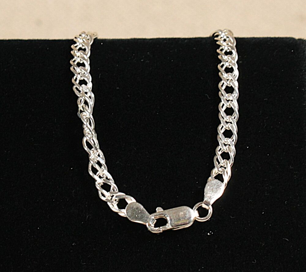 Silver Double Link Bracelet  #3914