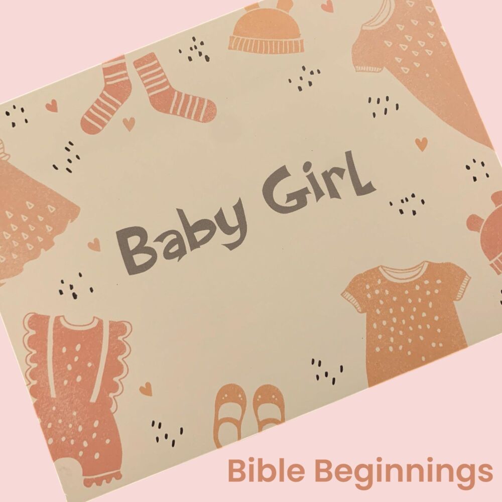 "Baby Girl" card with KJV Scripture text Psalm 75:1