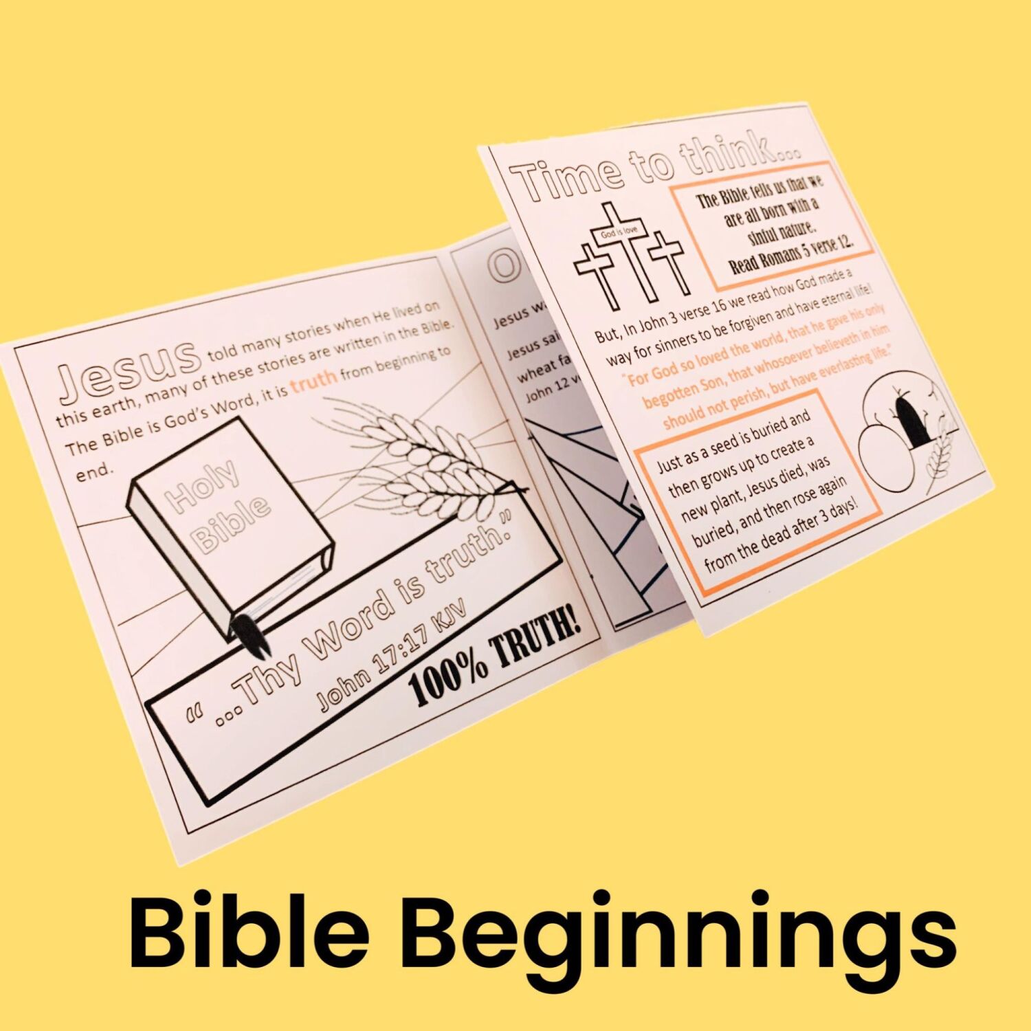 Free printable children's Bible colouring Gospel Tracts KJV/AV ...