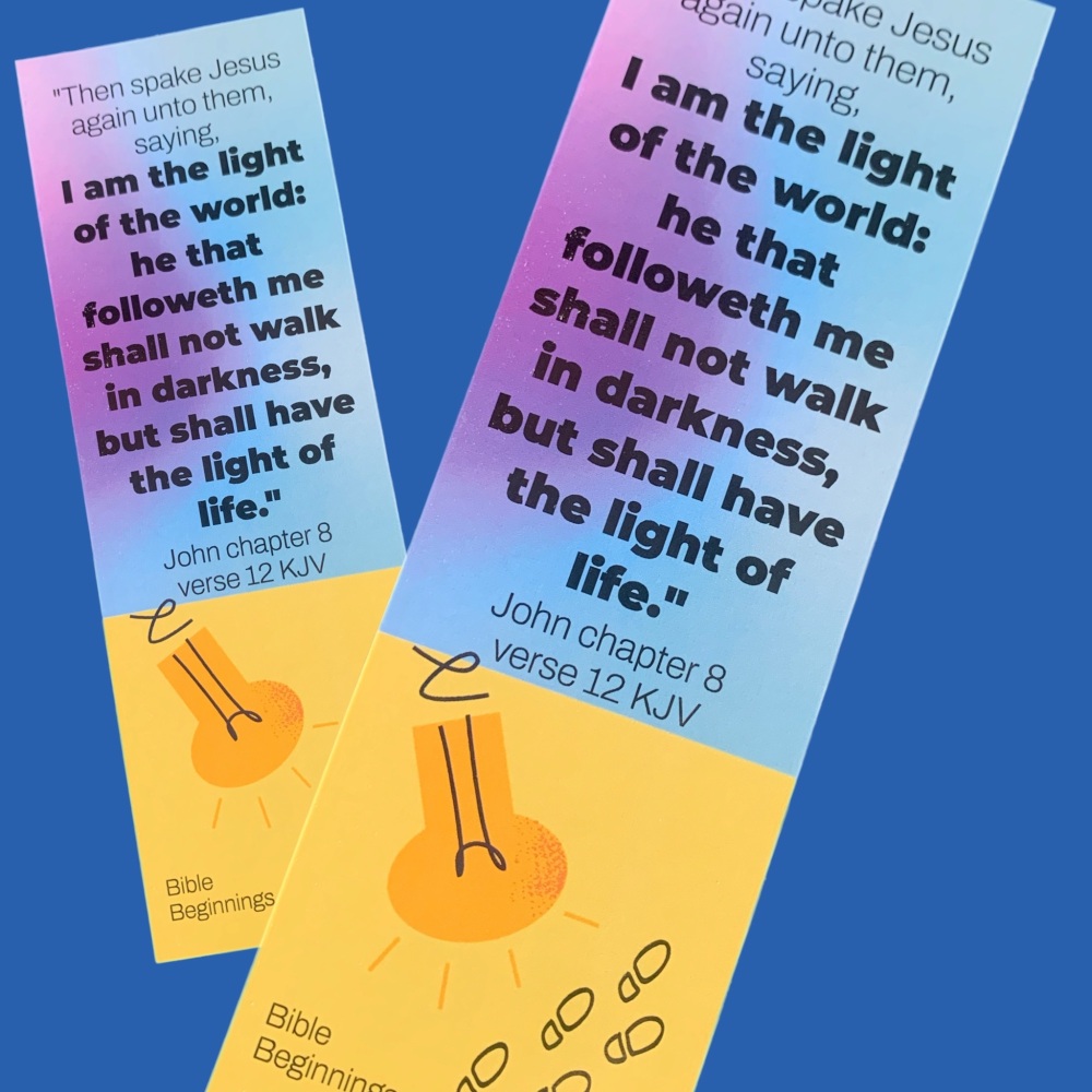 Jesus is the light book marker