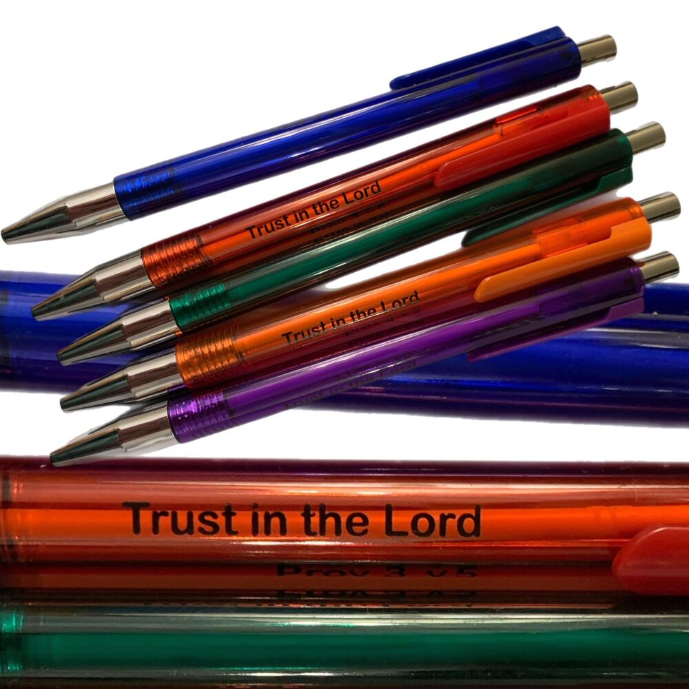 Plastic Ball Pen - With Scripture Text