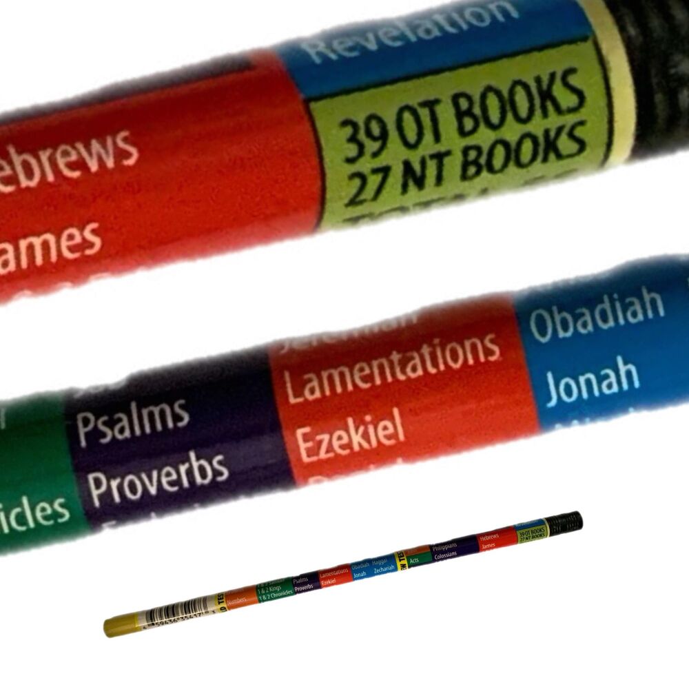 Pencil - with books of the Bible detailing