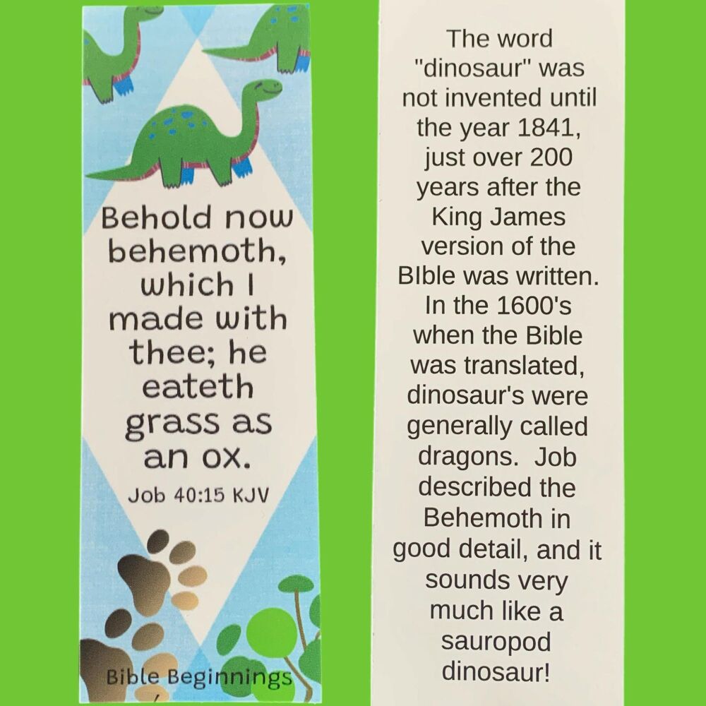 Dinosaur Book Mark
