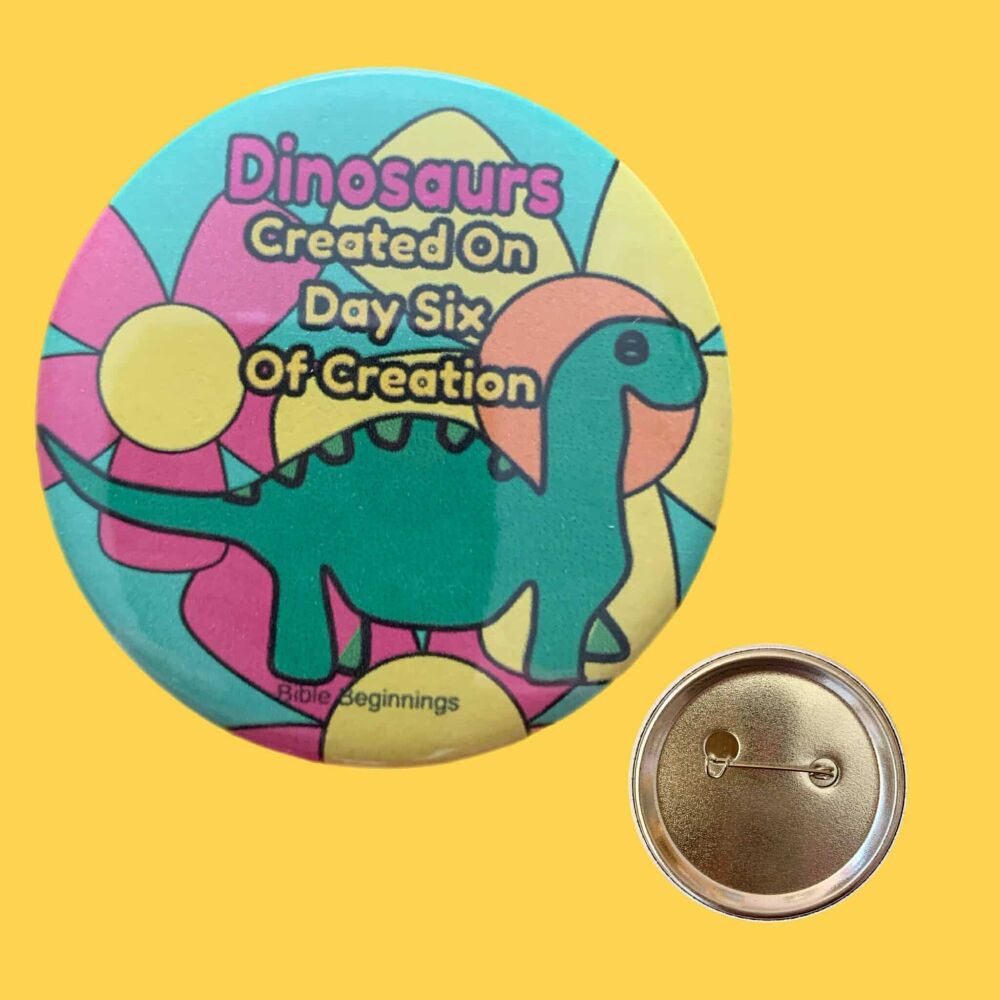 Dinosaurs & Flowers Bible Badge