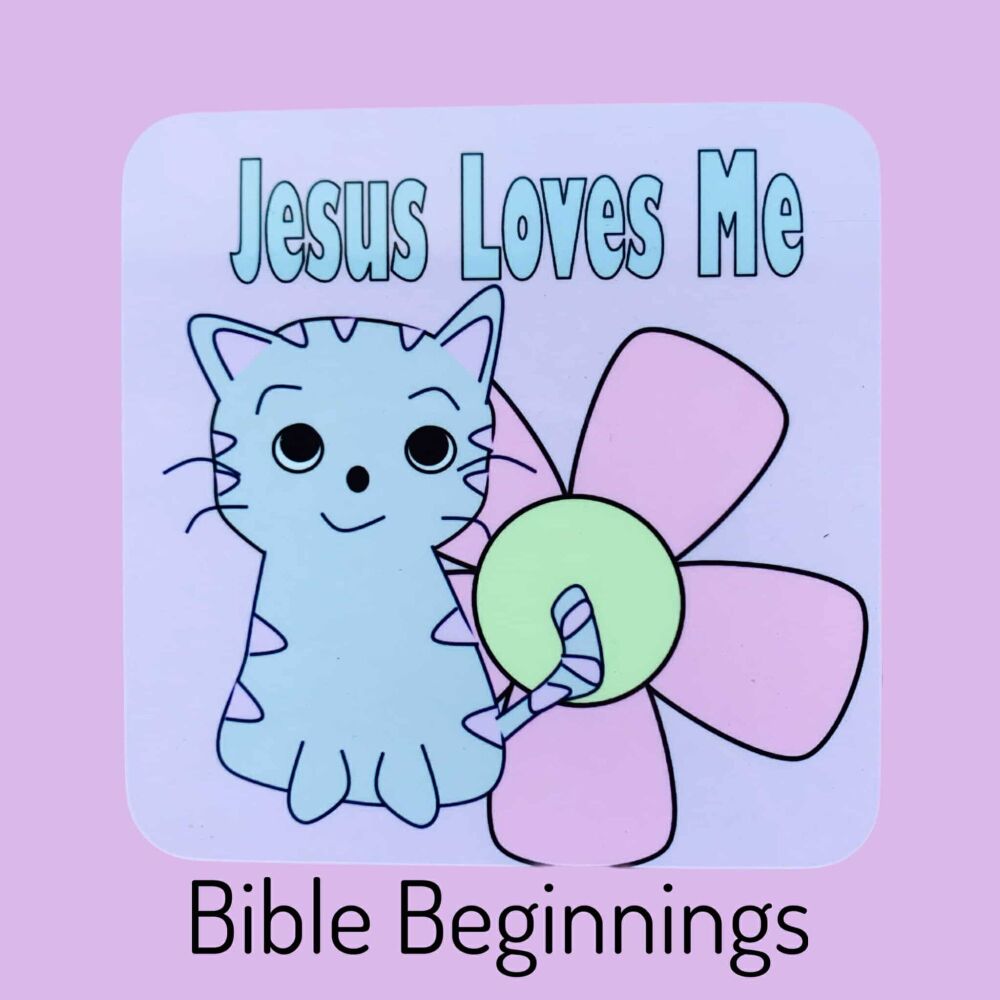Jesus Loves Me Coaster - pink background