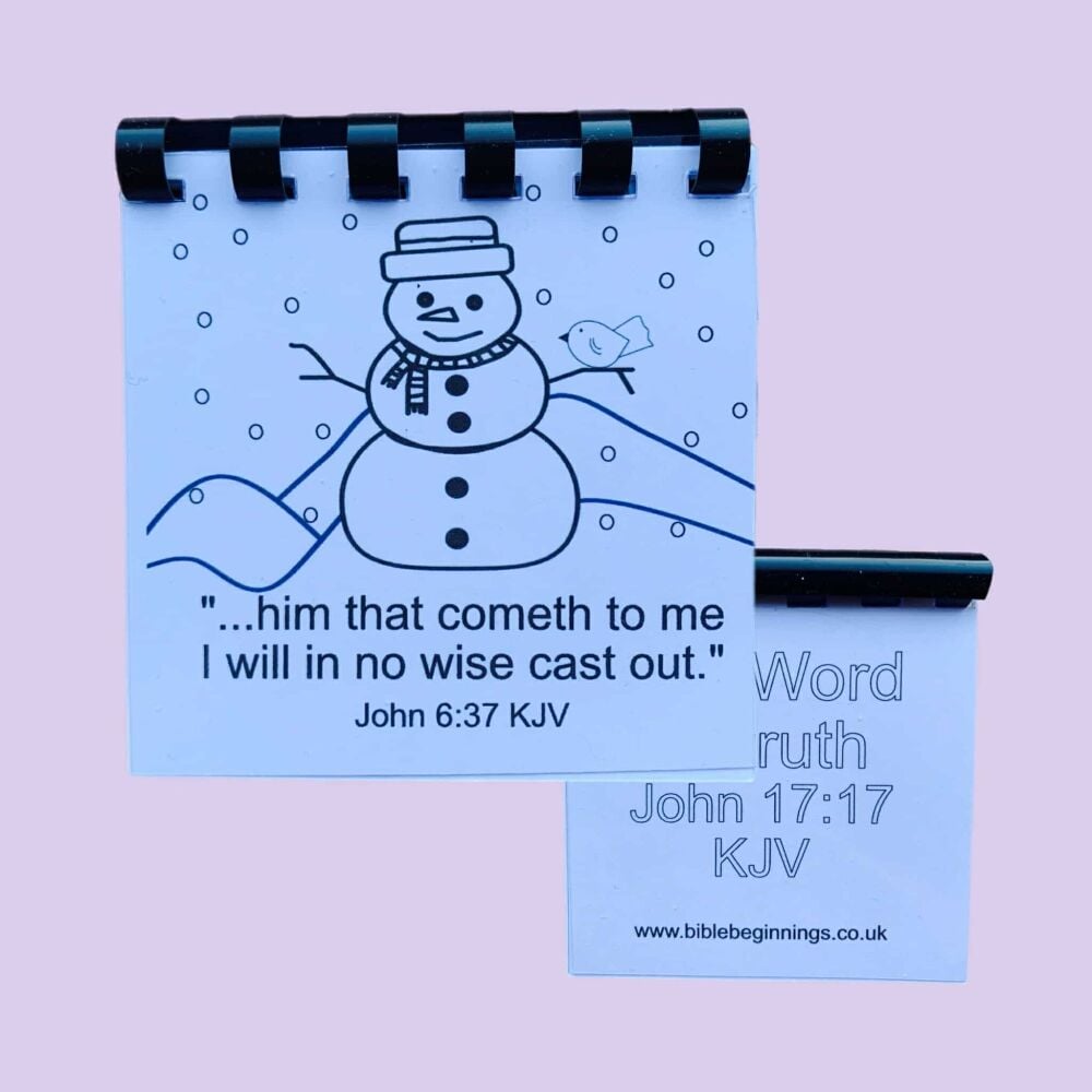 Colour In Note Book - Snowman