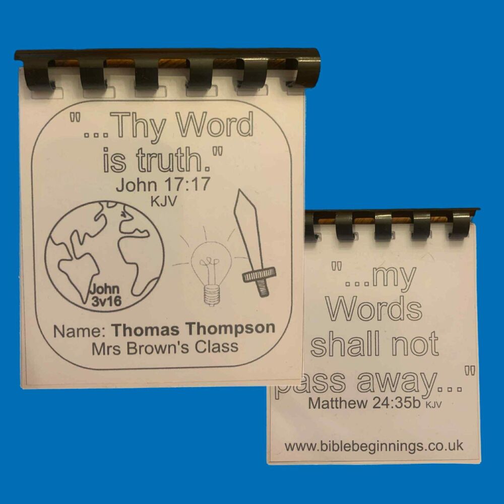 Personalised Sunday School Note Book - Boys