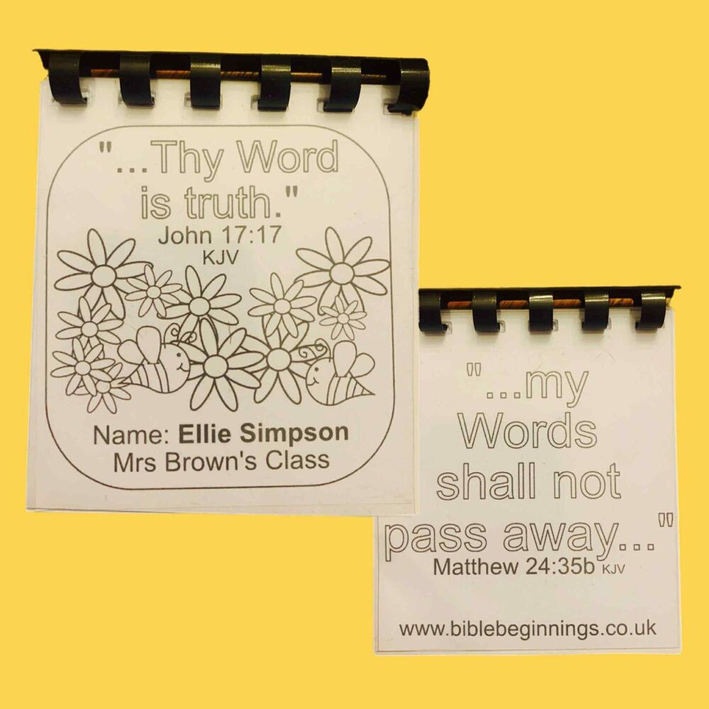 Personalised Sunday School Note Book - Girls
