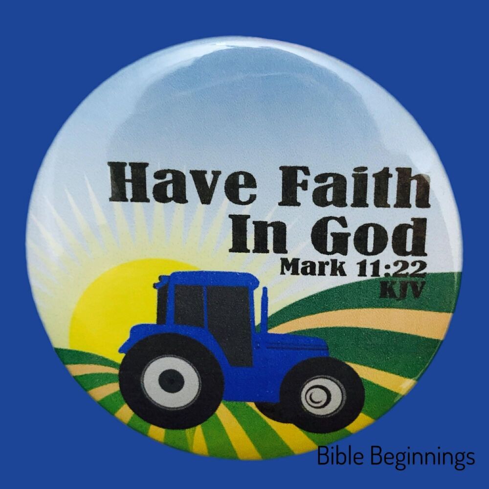 Blue Tractor Faith Badge