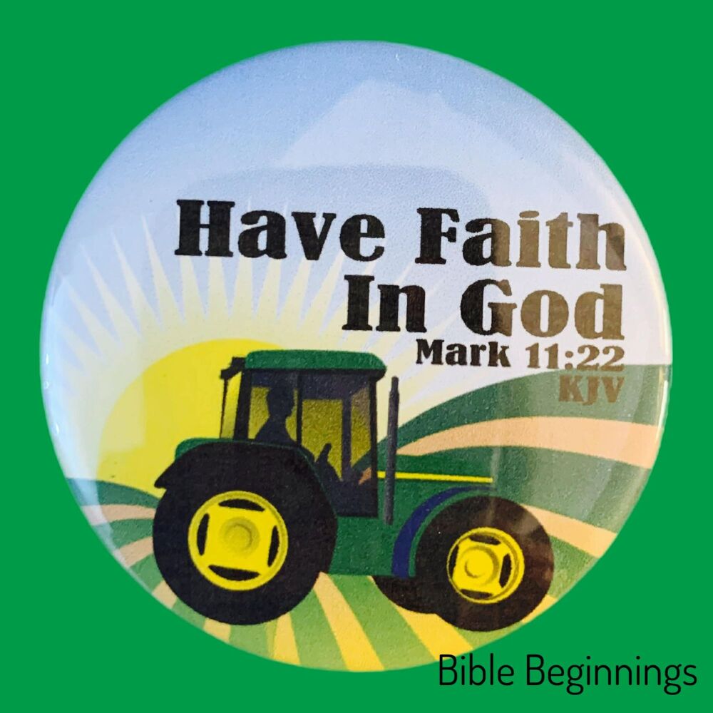 Green Tractor Faith Badge