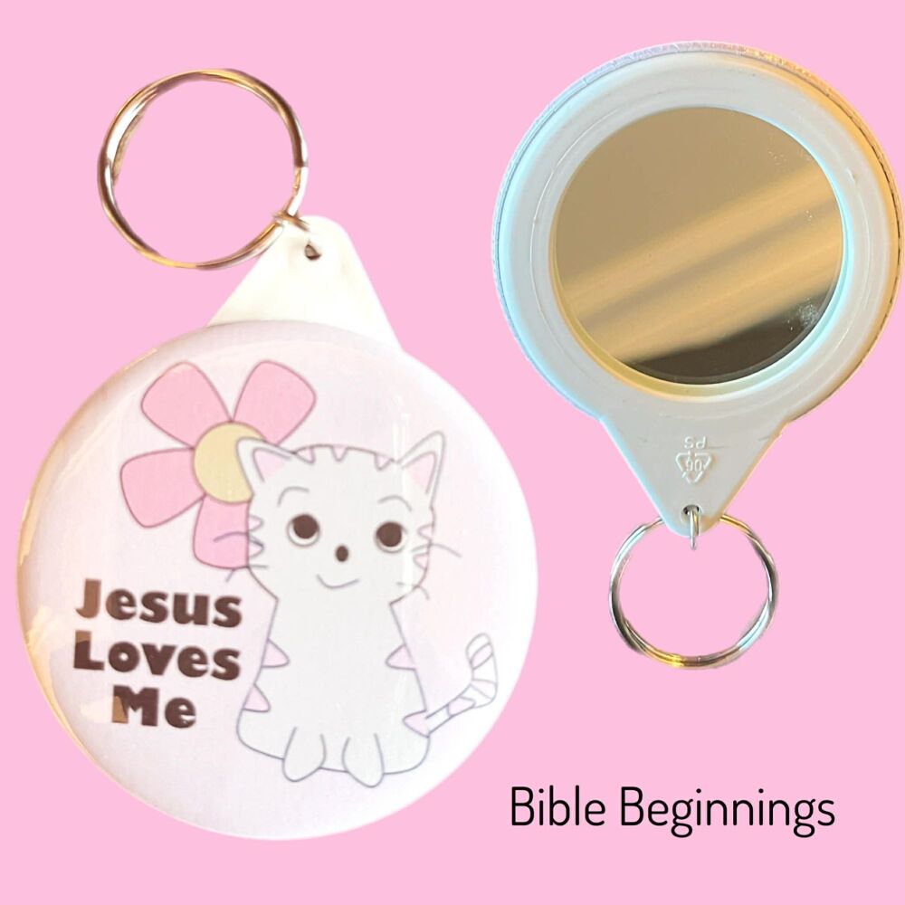 Cute Cat Mirror Keyring