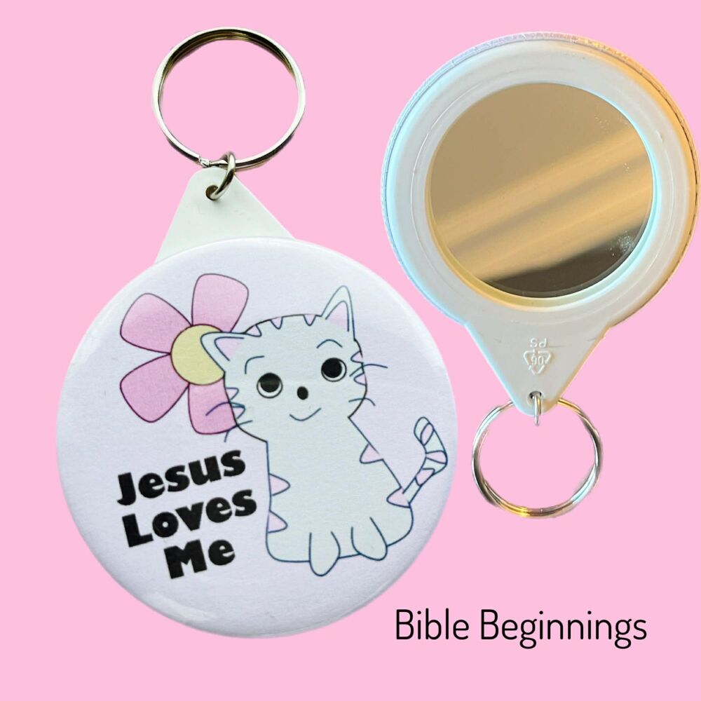 Cute Cat Mirror Keyring