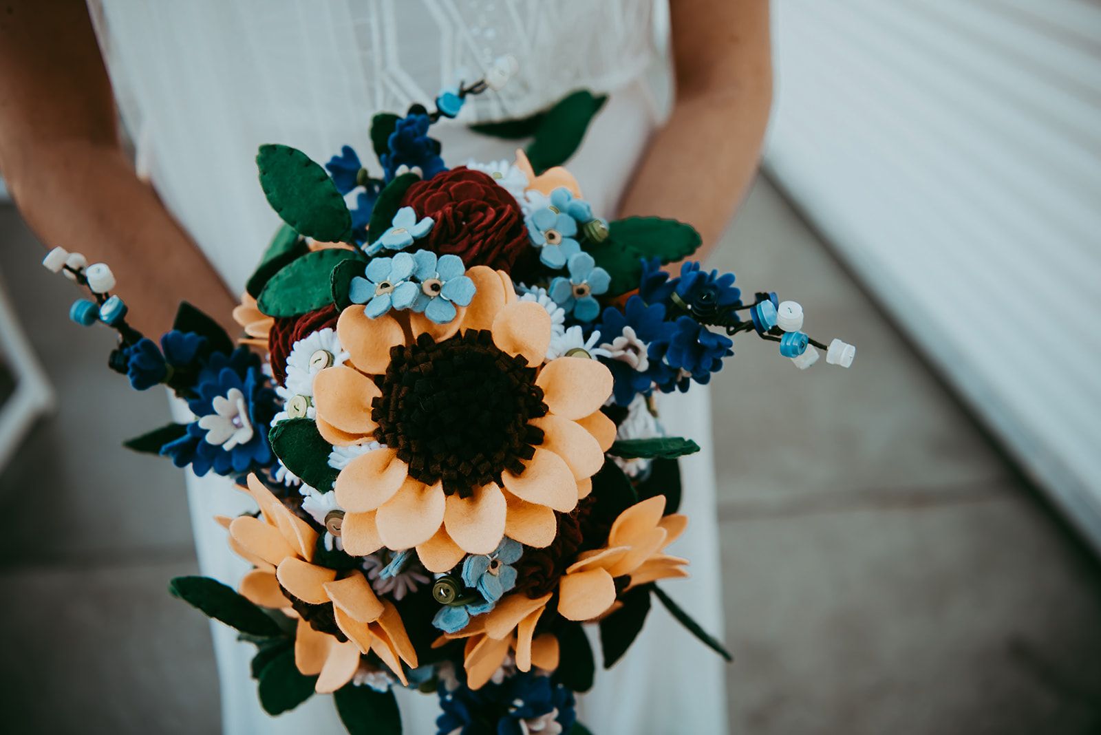 sunflower felt bouquet
