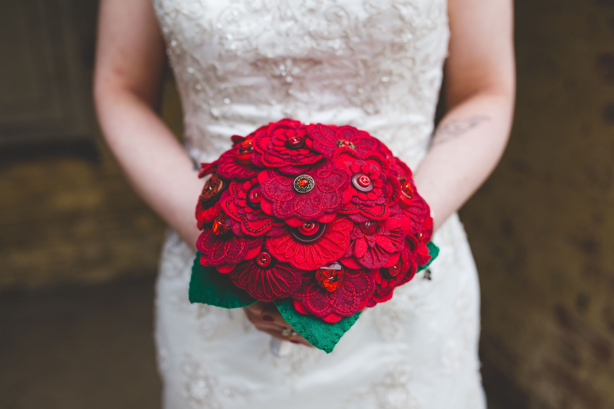 felt wedding bouquet