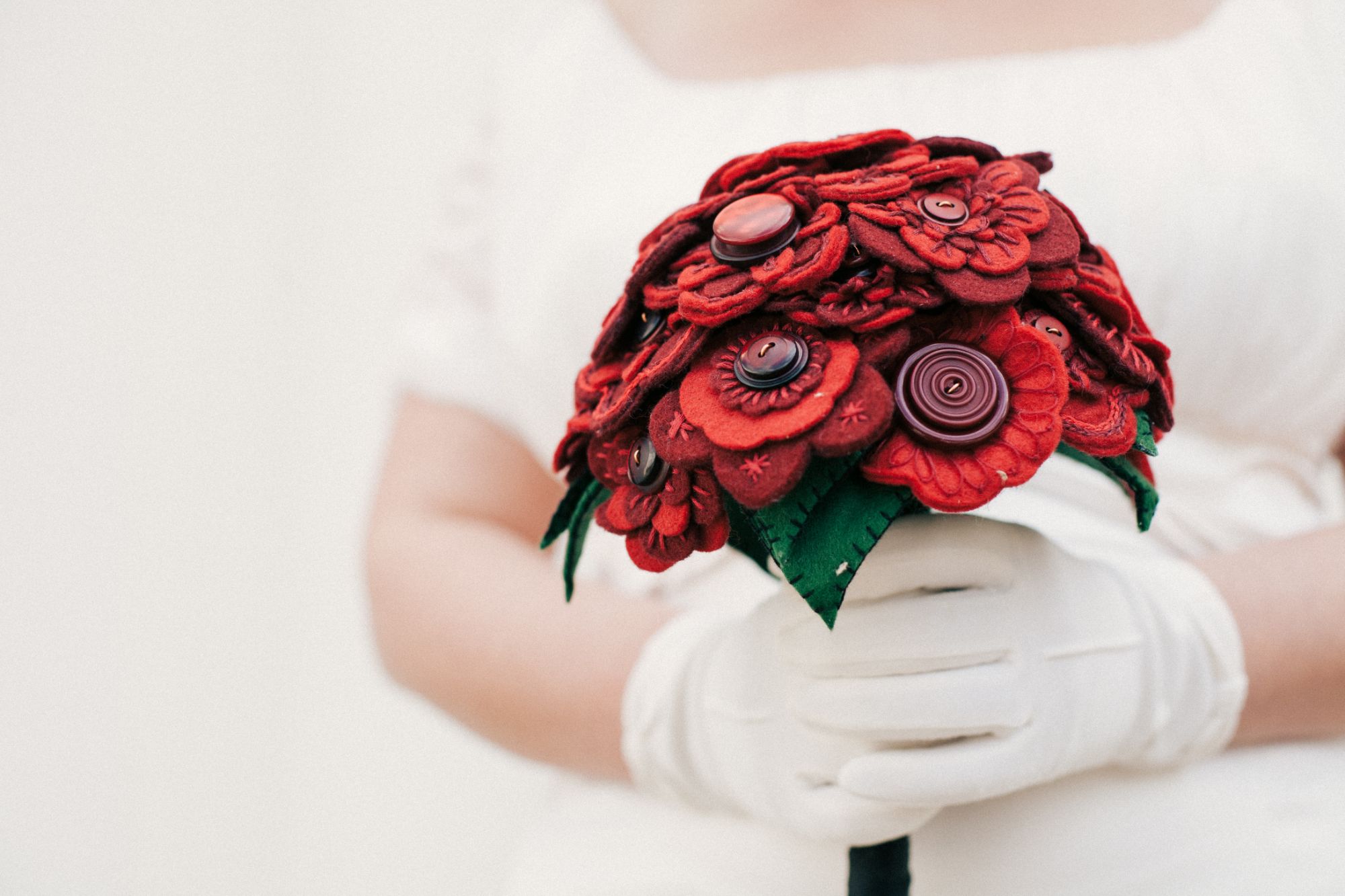 embroidered wedding bouquet