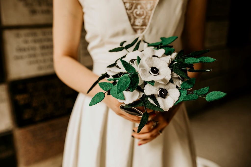 luxury felt wedding bouquet