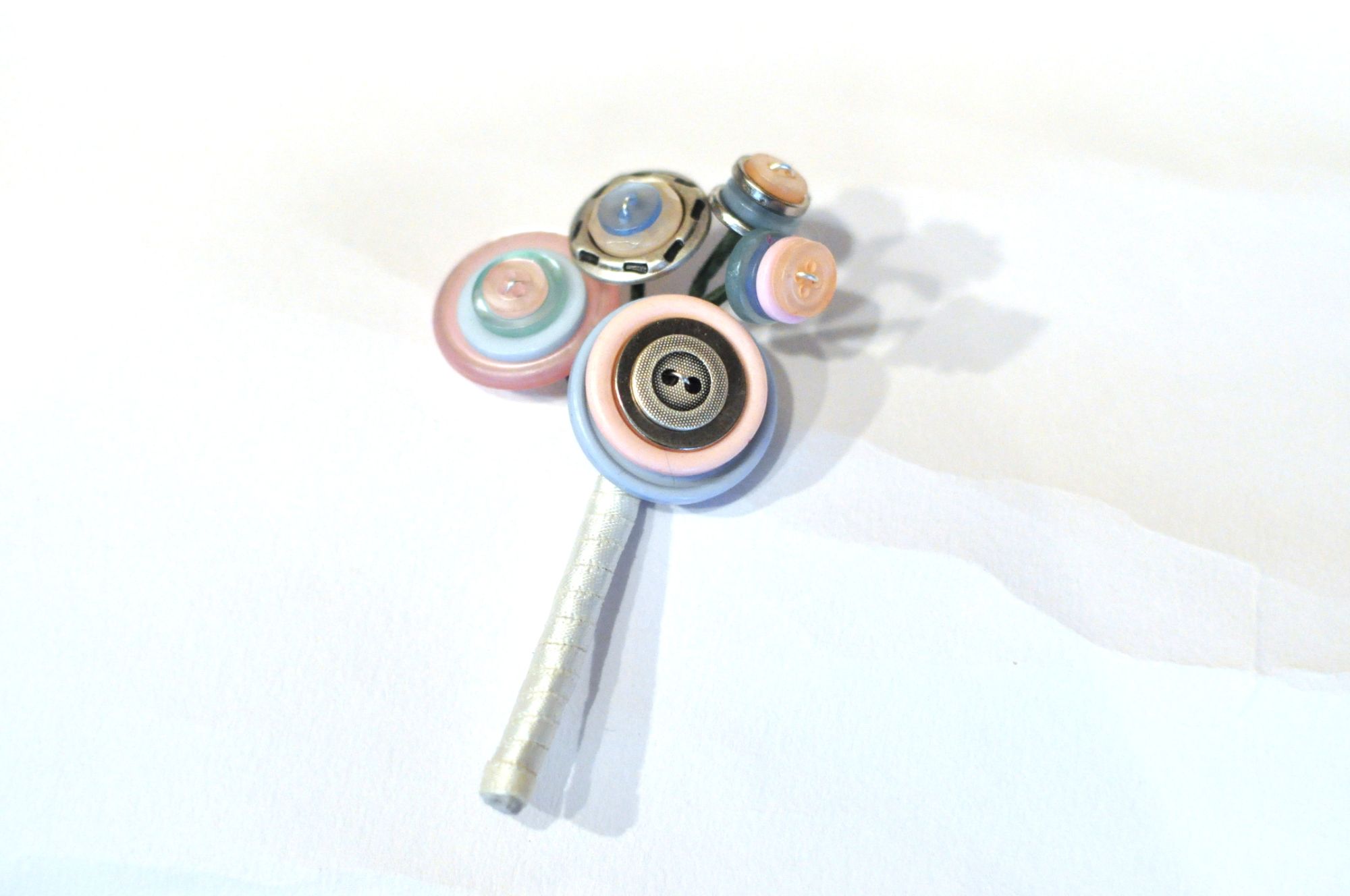 pastel button buttonhole