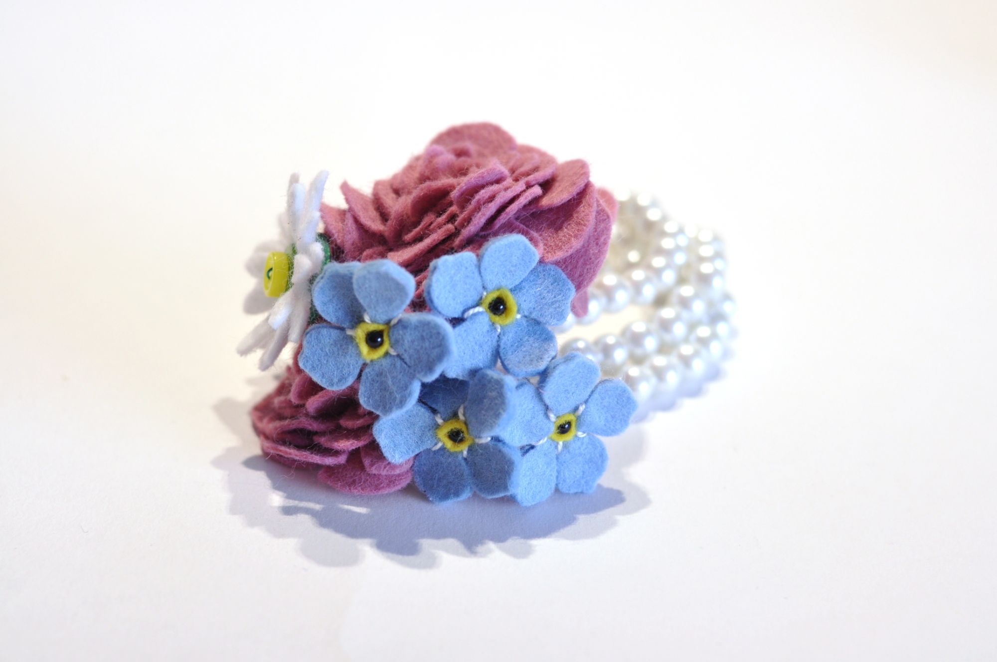 felt flower corsage