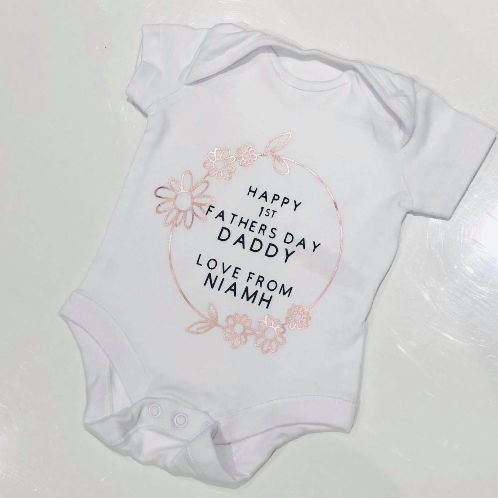 First fathers day baby vest discount