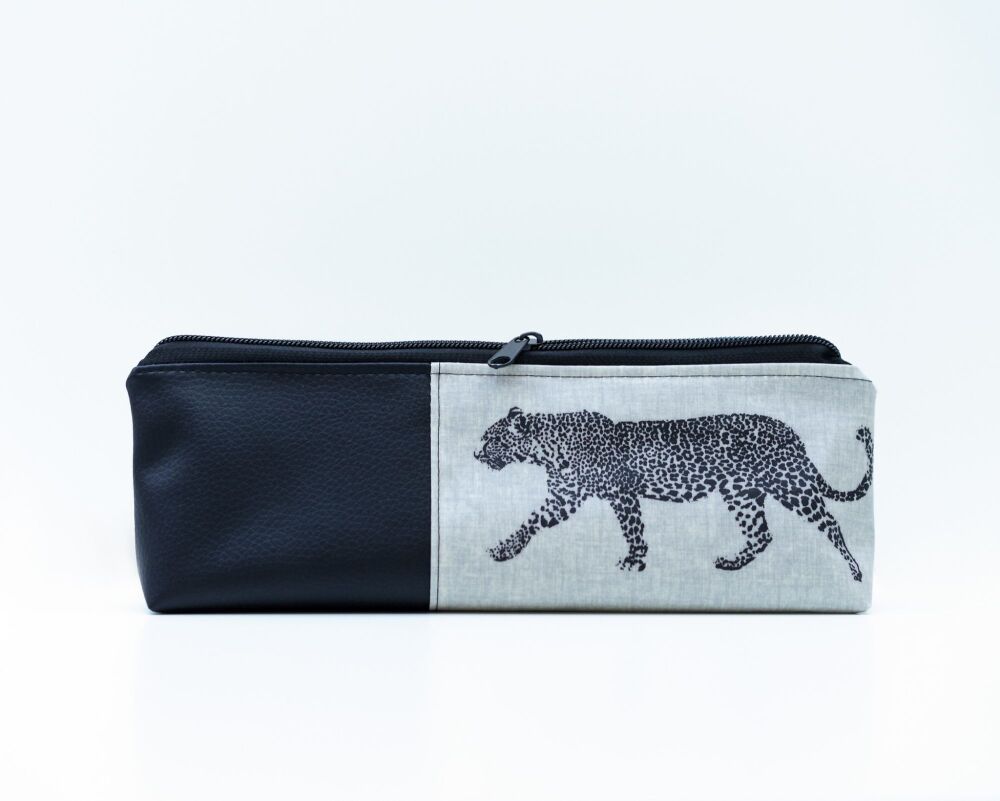 The Two Tone Leopard Cosmetics Bag
