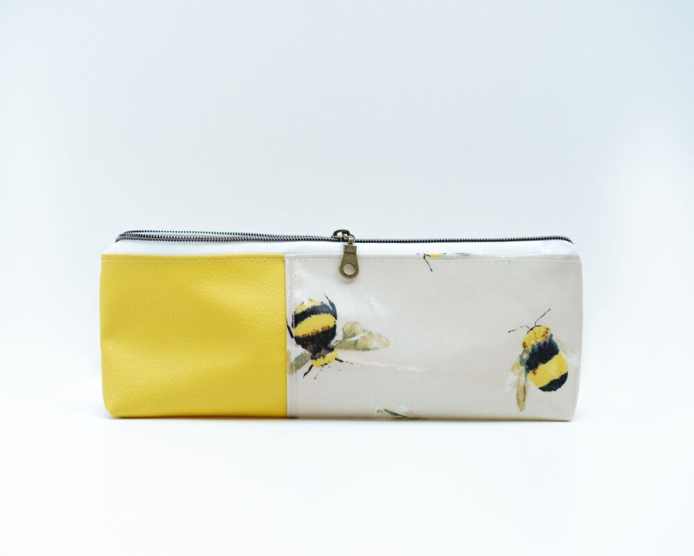 The Bees Two Tone Cosmetics Bag