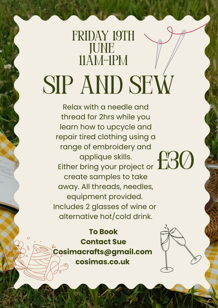 Sip and Sew At Clayhill Vineyard