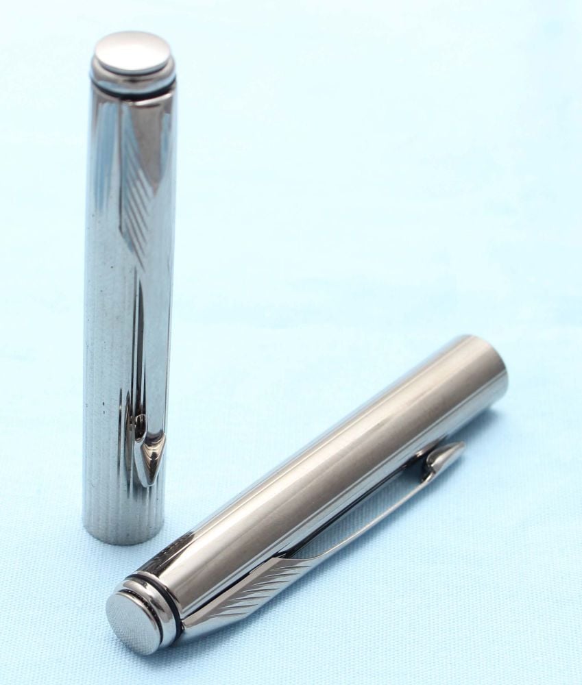 Parker Insignia Pencil Cap in Silver Plated Filete with Chrome Trim. (S234)