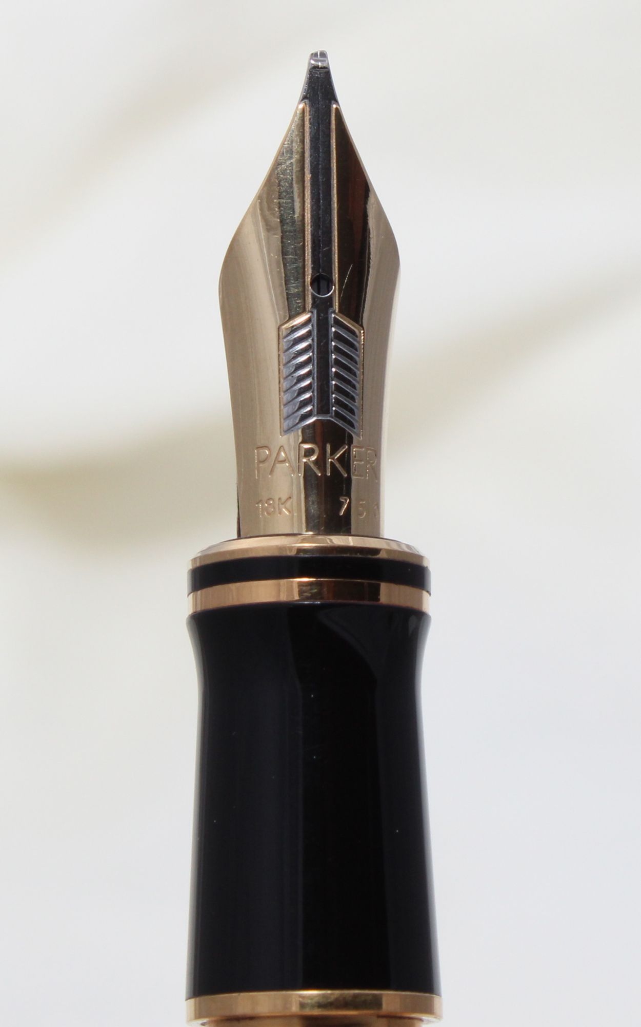 N958 - Parker Duofold Centennial MK1 Fine Left Oblique (87) Nib