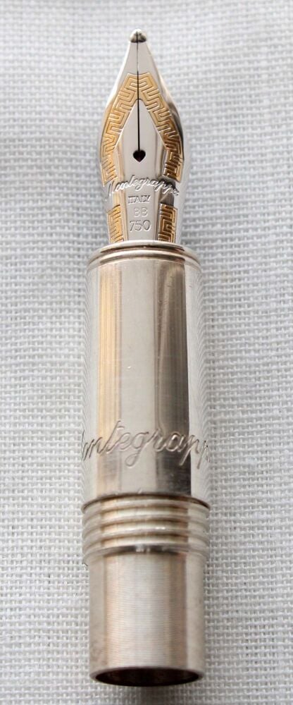 N1002 - Montegrappa 1812 with Sterling Silver Section, 18ct Double Broad Nib