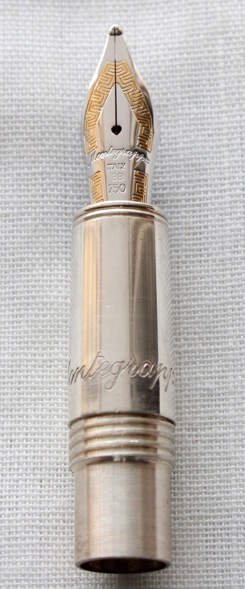 N1002 - Montegrappa 1812 with Sterling Silver Section, 18ct Double Broad Ni